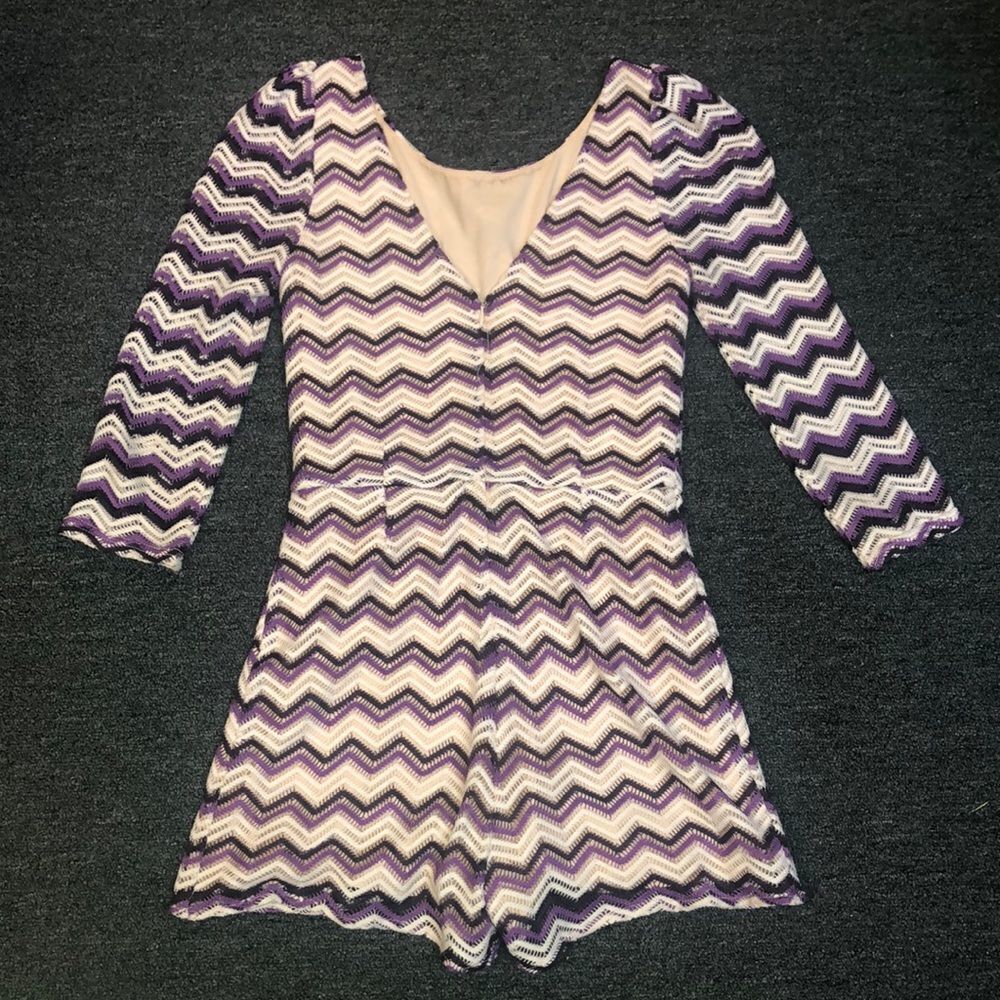 Ark & Co. Chevron Romper - Picture 3 of 8